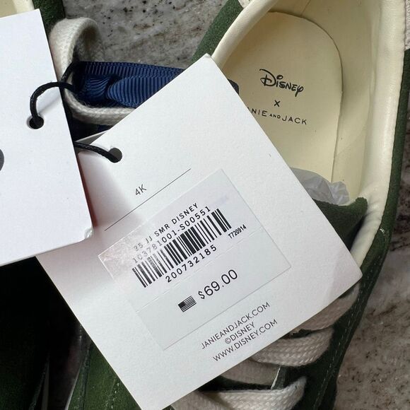 Janie and Jack x Disney, Ivy Green Disney Mickey Mouse Suede Sneaker, Youth 4 - Picture 5 of 13